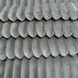 Плюш мінки stripes світло-сірий у смужку, ширина 84 см, (310 г/м), фото 3