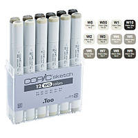 Набір маркерів Copic Sketch Set WG, 12 шт./пач.