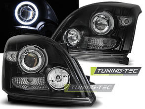 Фары TOYOTA LAND CRUISER 120 03-09 ANGEL EYES BLACK CCFL