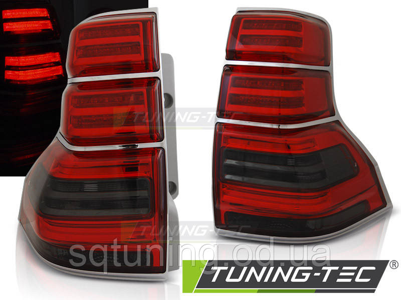 Задні ліхтарі TOYOTA LAND CRUISER 150 09-13 RED SMOKE LED