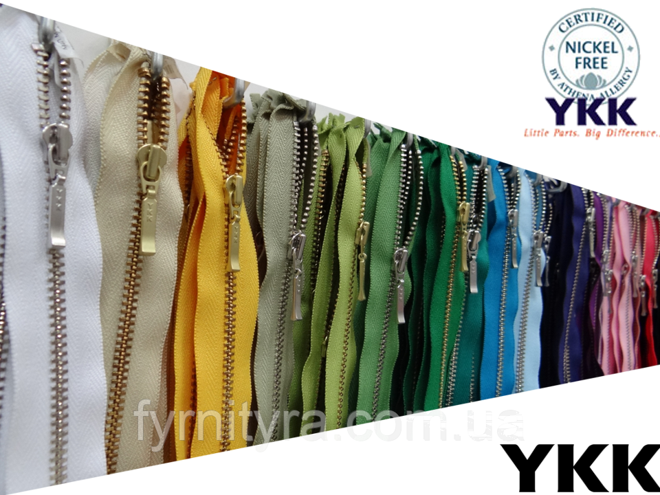 Метал YKK нікель No3 1біг. 70cm 549 бірюза
