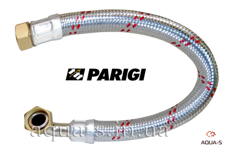 Шланг антивібраційний Parigi AVC (0,6 м.) DN 3/4" (вугловий ВВ) для насосів (Італія), фото 1