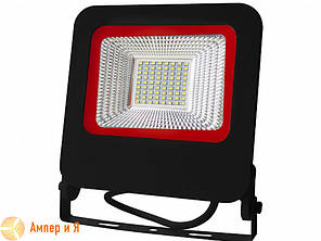 Прожектор світлодіодний чорний із радіатором NEW EUROELECTRIC LED SMD 50W 6500 K, фото 1