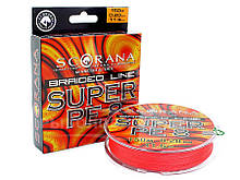 Шнур Scorana Super PE 8 150м 0,12 мм 6,22 кг orange