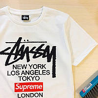 Футболка Supreme x Stussy | Бирка | Все размеры Топовый шмот