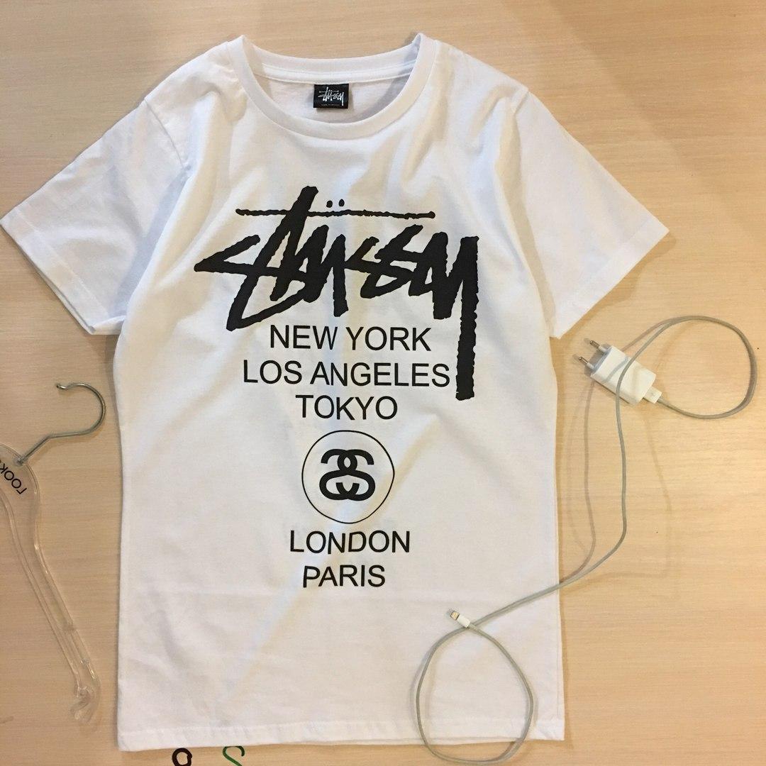 Футболка Stussy біла | Бірки | Реальні фото XS