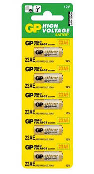 Батарейка GP 1шт 23A* лужна A23, VА23GA для ПУ