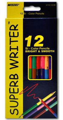 Олівці кольорові 12шт/24кол. Marco Superb Writer двосторонні 4110-12CB