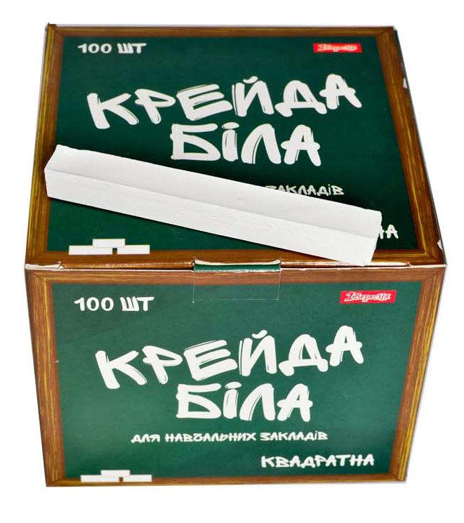 Крейда біла 100шт 1 Вересня шкільний 12*12мм 400070