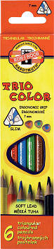 Олівці кольорові 6кол. Koh-i-Noor 3131 Triocolor