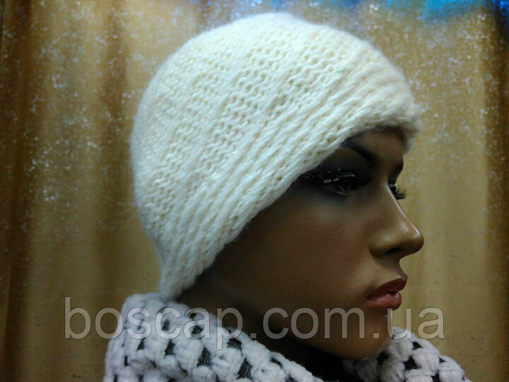 Женская вязанная шапка Глам(Glam), TM LOMAN, серый цвет, размер 56-58 - фото 2 - id-p21919438
