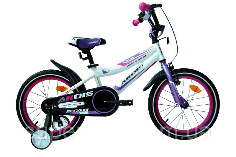 Дитячий велосипед Ardis STAR R16" (Біло-фіолетовий)