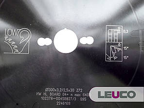300x3,2/2,5x30 Z=72 Основна дискова пила Leuco Black Power Edition для форматного-раскроечних верстатів, фото 2