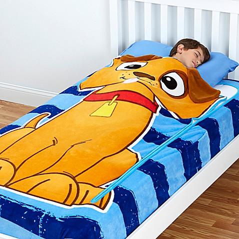 Дитячий спальний мішок покривало на блискавці флісове 3-в-1 Zippy Sack (Цуценя), фото 1