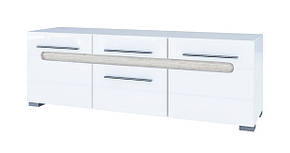 Тумба під ТВ Б'янко 500х1500х400мм білий глянець + дуб сонома Світ Меблів, фото 1