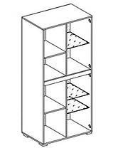 Вітрина Б'янко 2ДСк 1850х800х400мм білий глянець Світ Меблів, фото 3