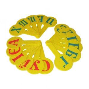 Віяло навч. пластик. АЛФАВІТ укр от А-Я пластик (3шт.) АТЛАС 5374/7374, фото 1