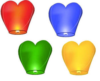 Небесний ліхтарик літальний A-112 форма Серце 85*33