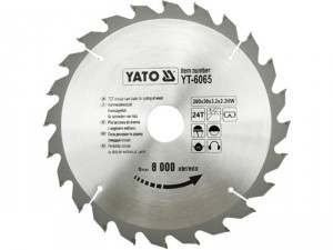 Диск пиляльний перемоговий для дерева YATO 200х30x2.2 мм 24Т