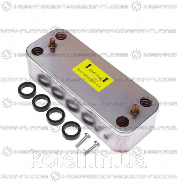 Теплообмінник вторинний для газового котла Ferroli Divatech C24D/F24D 10 пл. (39842130)