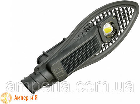 Світлодіодний світильник вуличний полегшений COB 50 W 5500 LM 6000 K EUROLAMP LED, фото 2