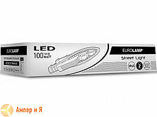 Світлодіодний світильник вуличний полегшений COB 100W 11000LM 6000K EUROLAMP LED, фото 2