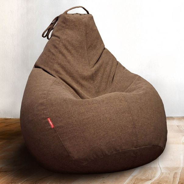 Чохол для крісла-груші з тканини мікро-рогожка Саванна, великий розмір