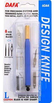 Набір для моделювання 6044: ніж макетний, 8 змінних лез + 7 насадок,  DAFA