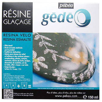 Двокомпонентна епоксидна глазур Суперглянцевий GEDEO з ефектом емалі 150мл Прозора P-766170