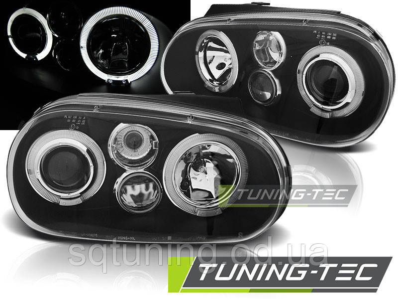 Фари VW GOLF 4 09.97-09.03 ANGEL EYES BLACK