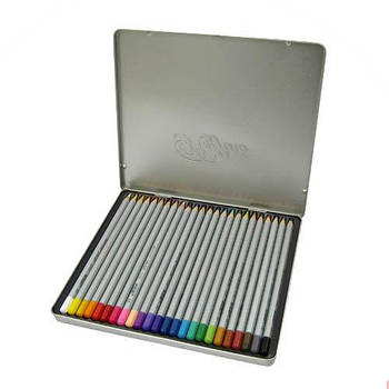 Олівці кольорові 24кол. Marco Raffine у металевому пеналі 7100-24TN