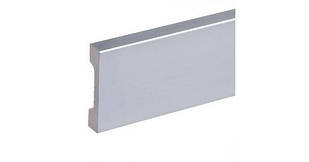 Плінтус Срібний браш (Алюміній) з дюрополімер Елегант LPC - 23 (2м. п.)