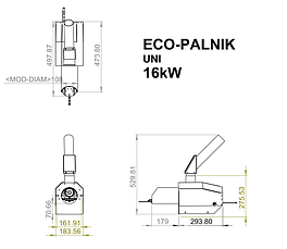 Пелетний пальник 16 кВт Eco-Pallik серія UNI (Польща), фото 4