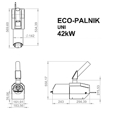 Пелетний пальник 42 кВт Eco-Pallik серія UNI (Польща), фото 4