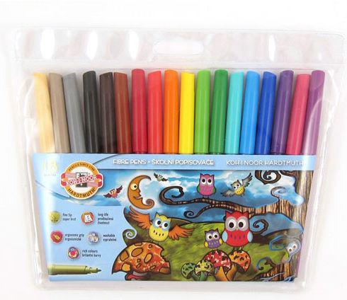 Фломастери 18цв. KOH-I-NOOR Совята 771012 блістер, фото 1
