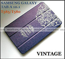 Ультратонкий синій чохол книжка TFC Vintage для Samsung galaxy Tab A 10.1 SM-T585 SM-T580 з міцною обкладинкою