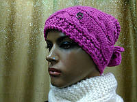 Трансформер: шапка-хомут, молодежный, женский, на флисе, Cessille TM Loman, цвет розовый, размер 55-57