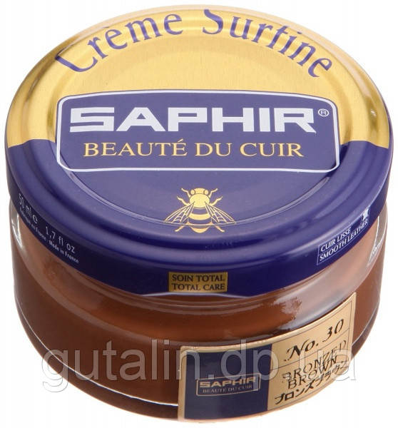 Зволожуючий крем для взуття Saphir Creme Surfine бронзово-коричневий (30) 50 мл
