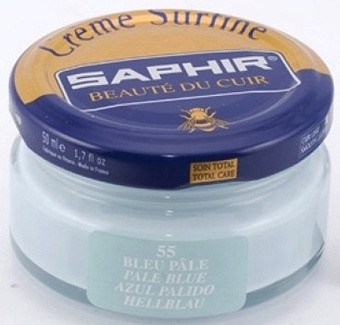Зволожуючий крем для взуття Saphir Creme Surfine світло-блакитний (55) 50 мл