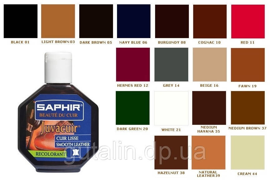 Крем - фарба для гладкої шкіри Saphir Juvacuir 75 мл колір темно-синій (06)