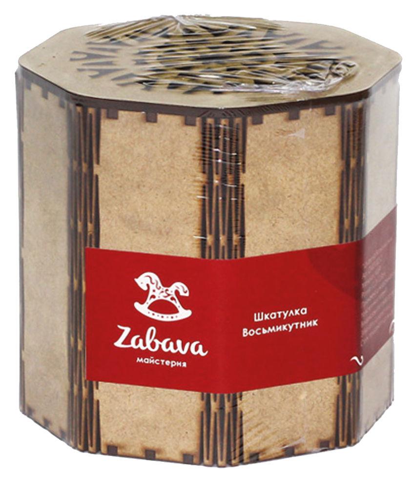Заготовка для декорування Zabava (ДВП) Шкатулка Восьмикутник (кришка з візерунком) 12,2*12,3см CAS01002-1
