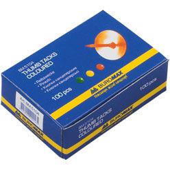 Кнопки кольорові BUROMAX 100шт. 5104, фото 1