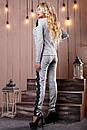 Жіночий світло-сірий костюм 2493 Seventeen 42-48 розміри, фото 2