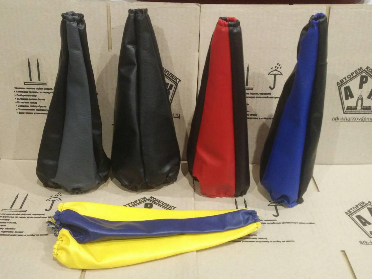 Чохол на кулісу ВАЗ 2101-07 чорно-синій (кожзам.)