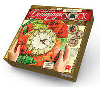 Набор для творчества DankoToys DT DKC-01-08 Часы-декупаж Decoupage clock Маки