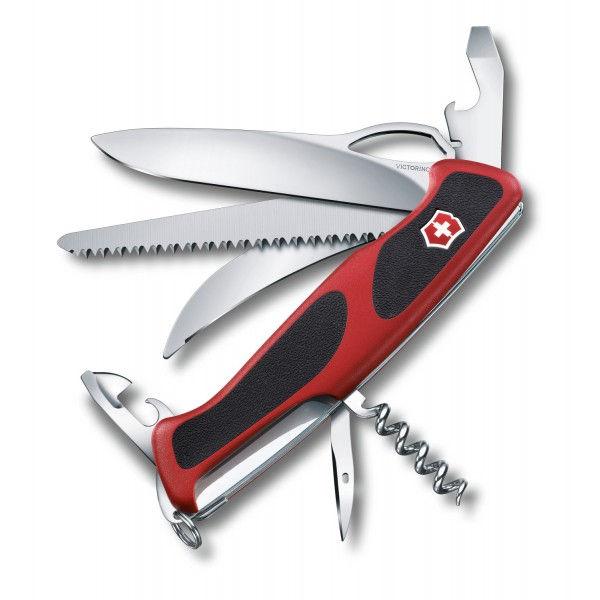 Ніж Victorinox RANGERGRIP 57 Hunter 130мм 13предметов сірий + одноруч + штоп + пила + розділ.ніж Vx09583.MC