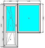 Балконний блок EuroLine Київ (вихід на балкон) недорого. Ціни на балконні блоки Київ.