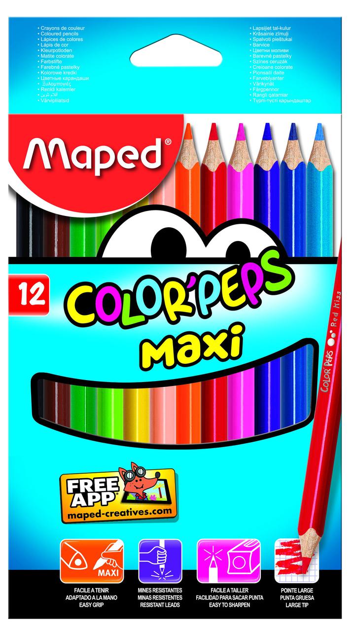 Карандаши цветные 12цв. Maped Color Peps Maxi 834010 - фото 1 - id-p404981917