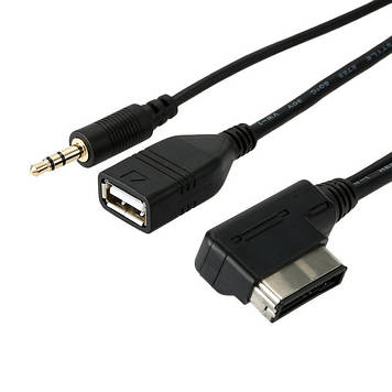 Інтерсфей AMI MMI MDI — мініджек 3,5 мм + USB (AUDI VW Skoda Seat Mercedes MB port.No 4F0051510Q) MP3 AUX 3.5