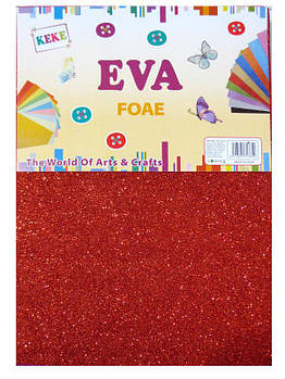Фоаміран (Китай) А4 Флексика 1,5мм набір 10арк. EVA з блискітками 1504/8962/0410